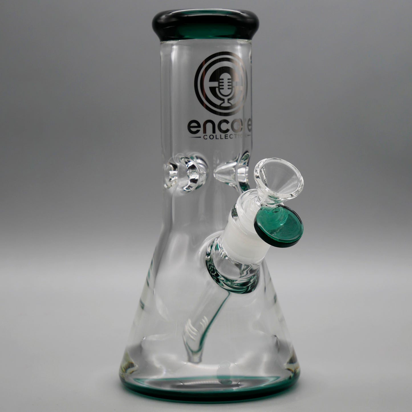 3PACK 8"Encore Collection Beaker Bong w/ Color Base and Mouthpiece