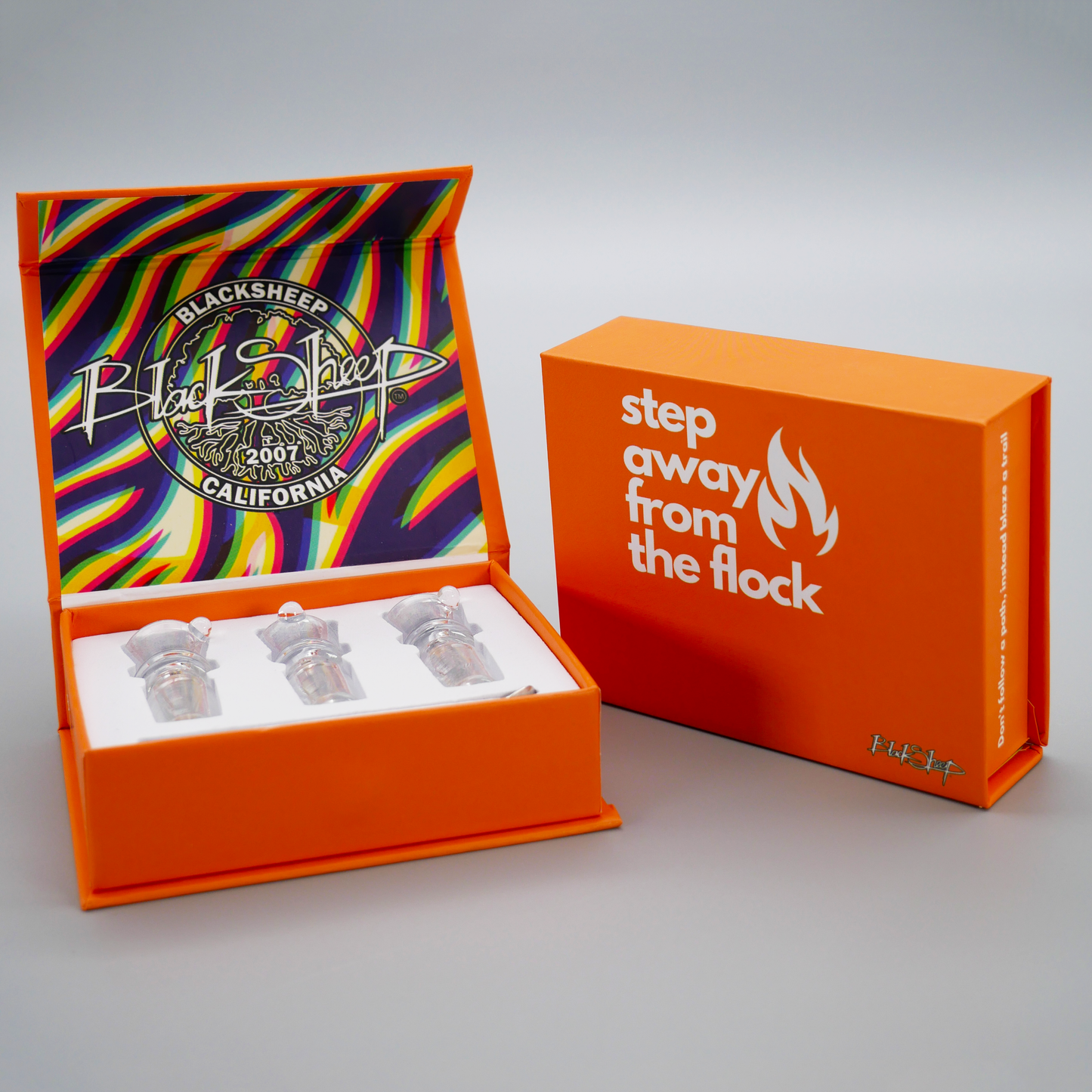 Black Sheep 3 Pack Snapper Glass Bowl Slides w/ Poker