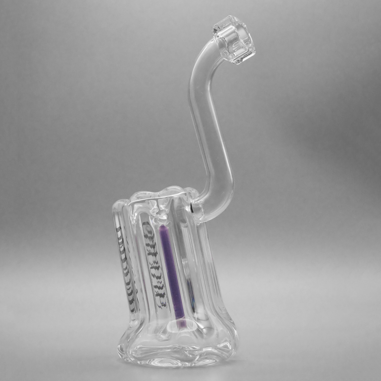 8" Encore Collection 50mm Scalloped Standing Bubbler w/ Color Stem