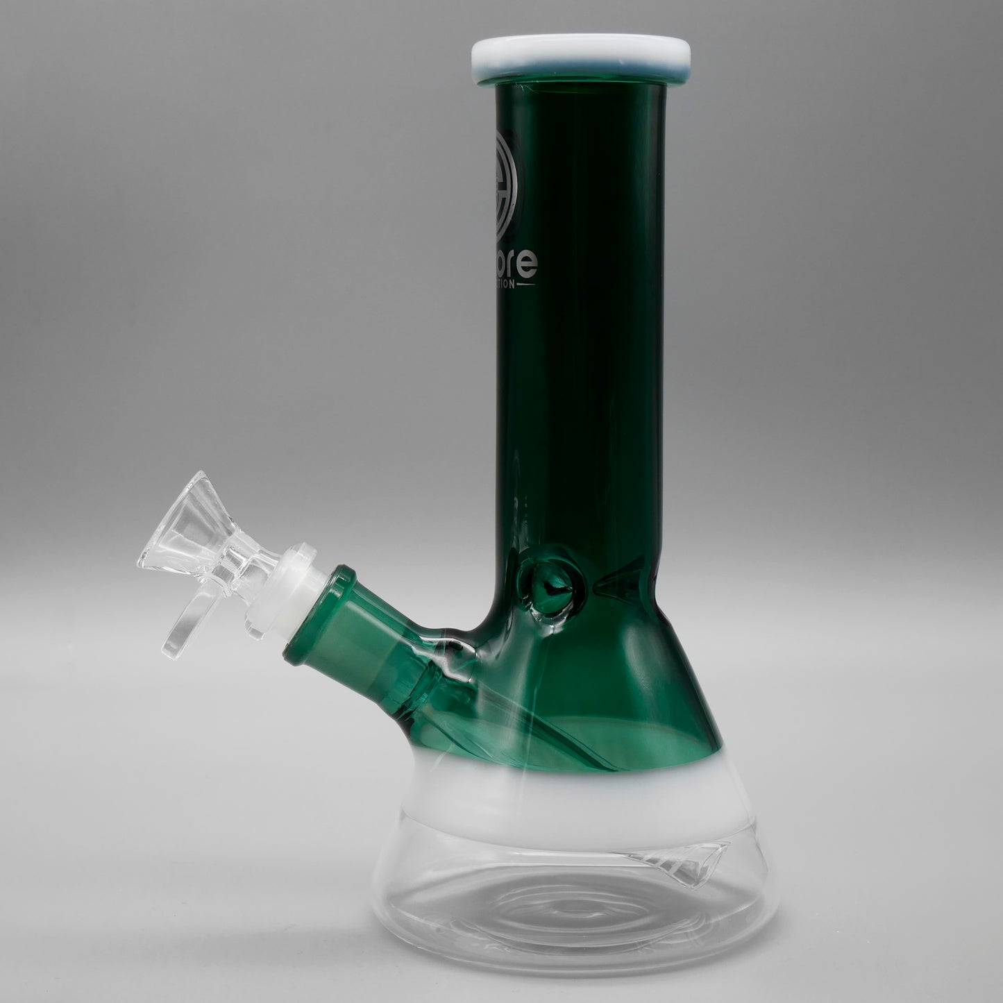 8" Encore Collection Mini Solid Color Beaker Bong w/ White Accents