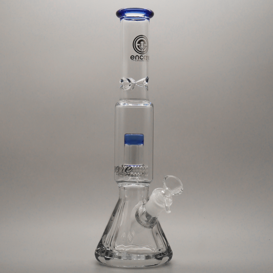 12" Encore Collection Diamond Pounder Beaker Bong w/ Matrix and Assorted Color Accents