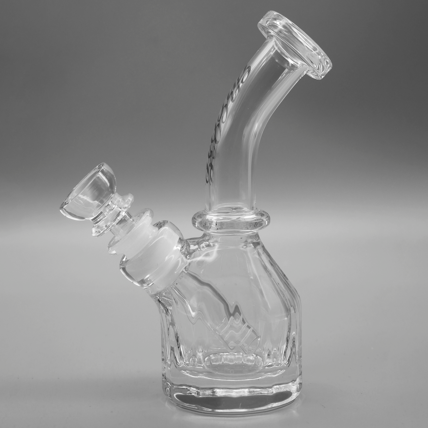 Encore Collection 7" Heavy Mini Bent Neck Hennessy Base Traveler Bong