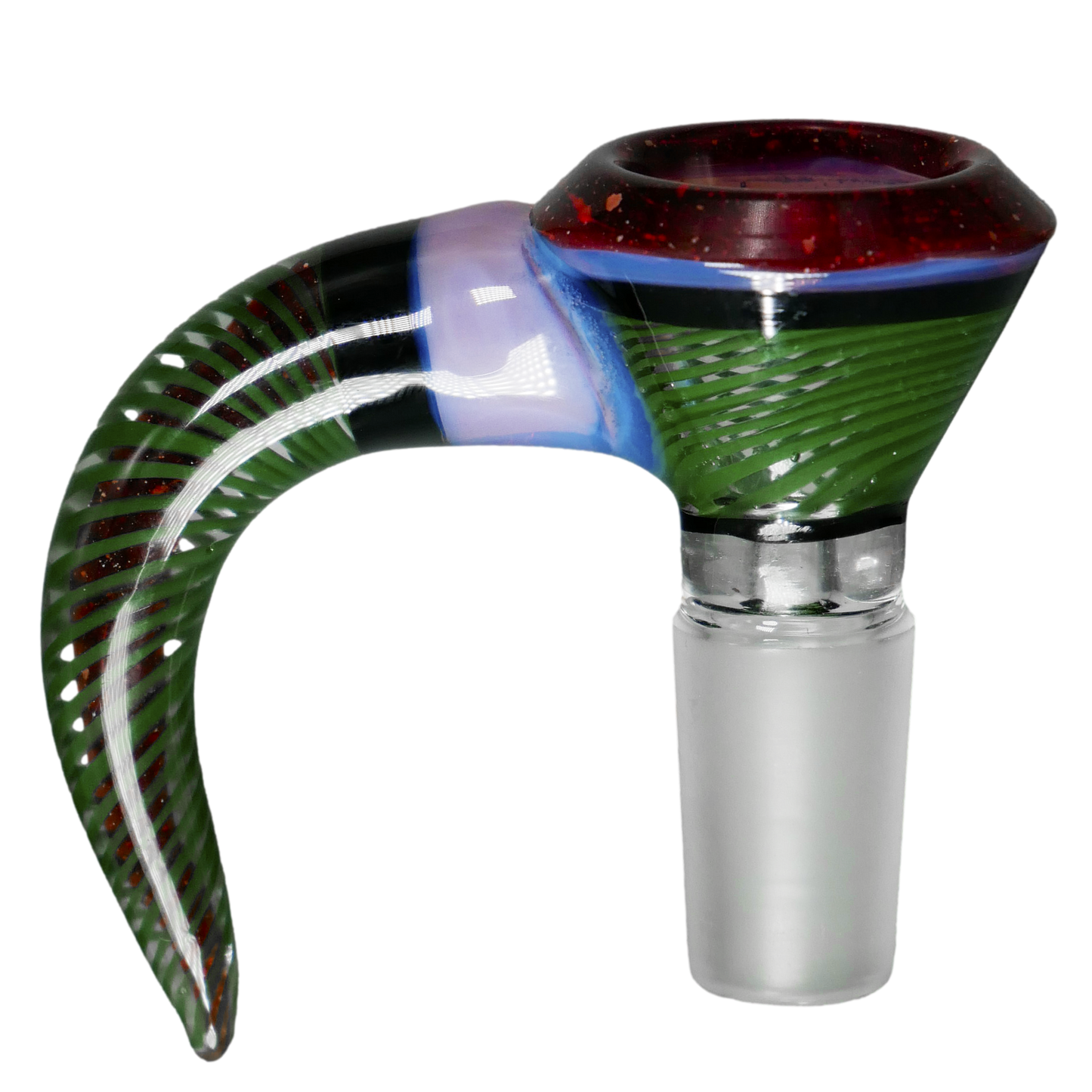 Thick Multi-layer Spiral Horn Glass Bowl Slide