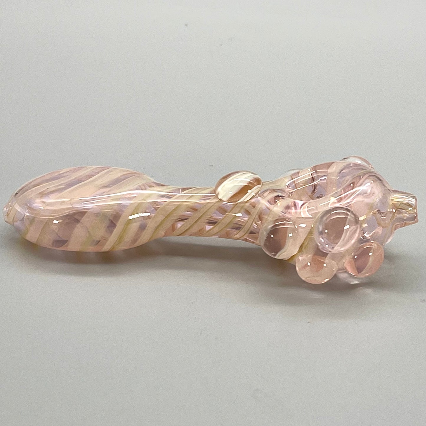 5" Fumed 3-Hole Spoon w/ Flattened Mouthpiece and Steamroller Style Carb Hand Pipe