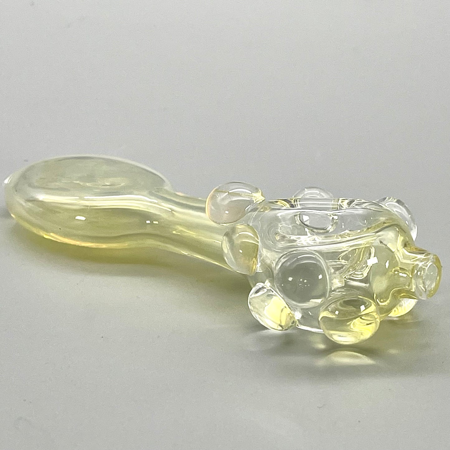 5" Fumed 3-Hole Spoon w/ Flattened Mouthpiece and Steamroller Style Carb Hand Pipe