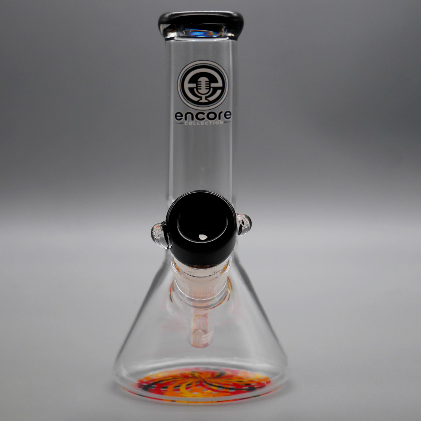 8" Encore Mini Beaker Bong w/ Color Lip & Reticello Base