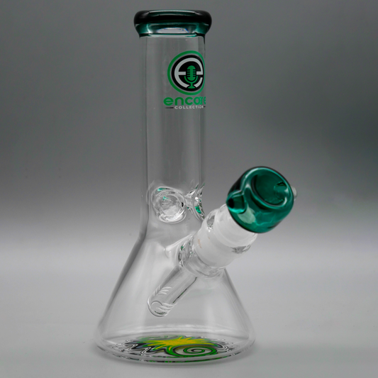 Teal Lake Green 8" Reversal Encore Glass Beaker Bong