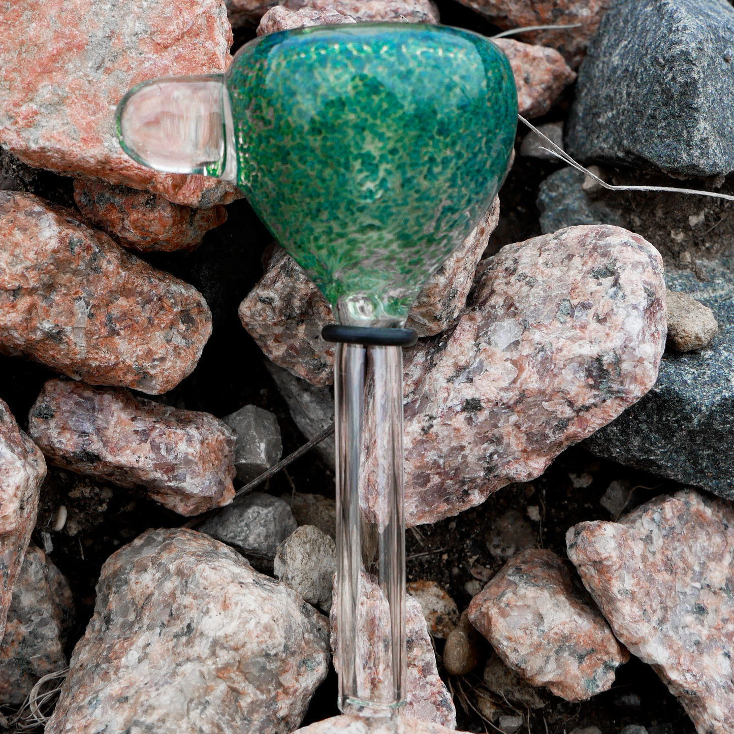 9.5mm Old School Spot Frit Bubble Glass Bowl Slide