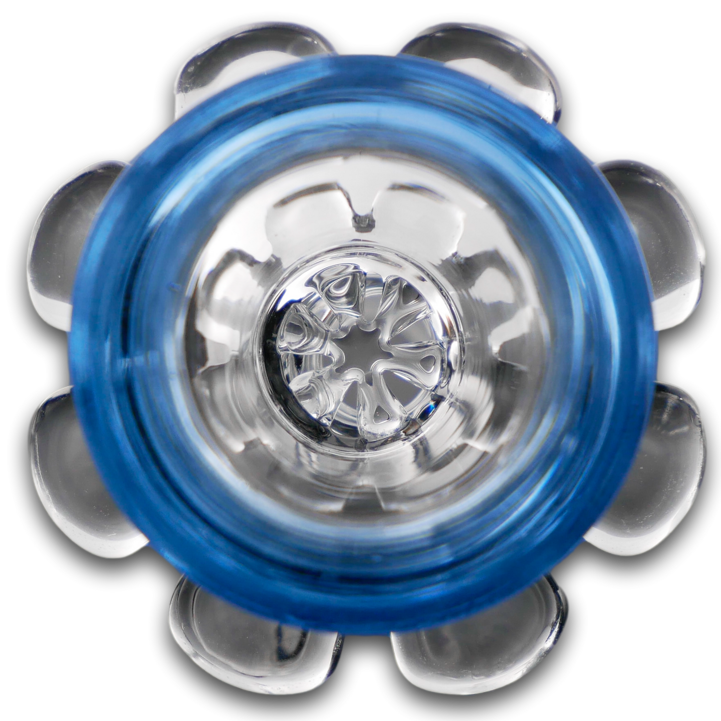 Diamond Funnel w/ Flower Maria Handle and Screen Glass Bowl Slide