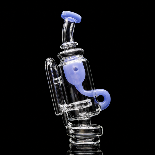 A color incycler glass top compatible with Puffco Peak and Peak Pro