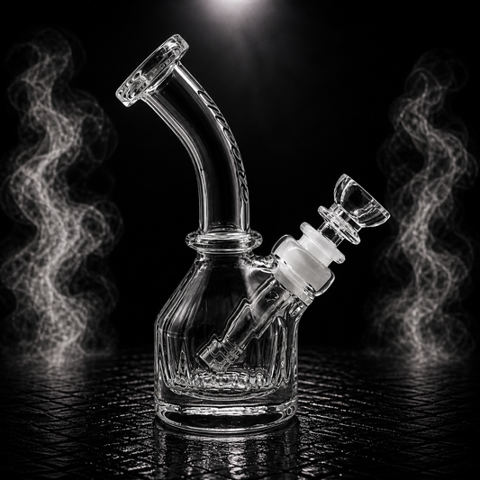 An Encore bent neck traveler bong