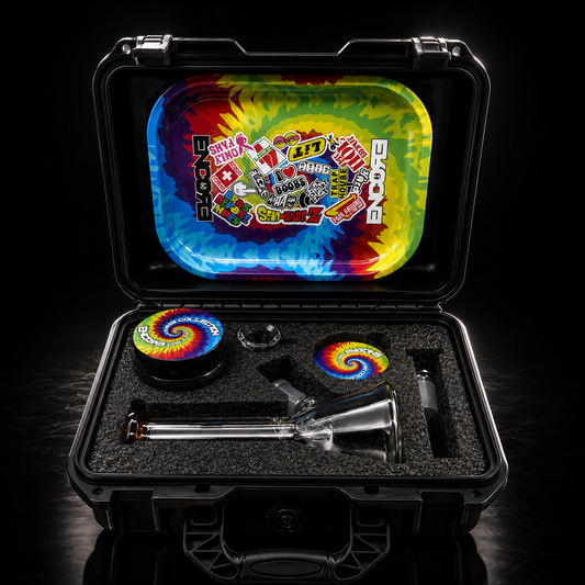 Encore 6 inch travel set beaker bong kit with protective case