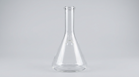 Clear borosilicate glass bong with pristine clarity