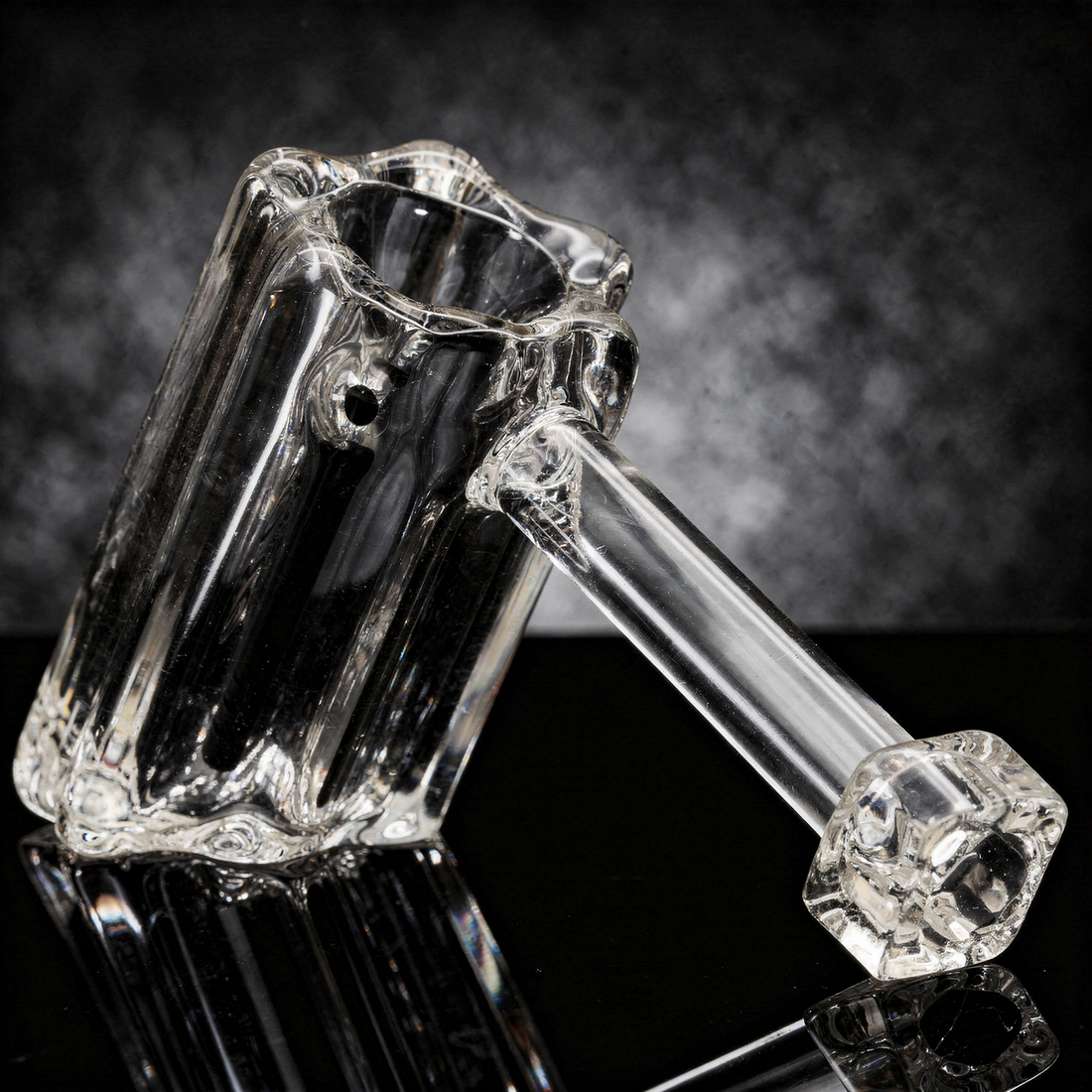 An Encore 7-inch scalloped hammer bubbler