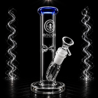 8" Mini Straight Tube Bong w/ Ice Pinches | Encore Collection