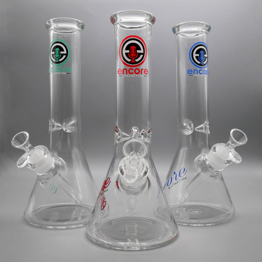 3 PACK 12" Encore Collection Beaker Bong w/ Heavy Duty Joint