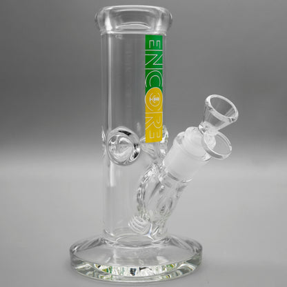 3PACK 8" Encore Collection Heavy Mini Clear Stright Tube Bong