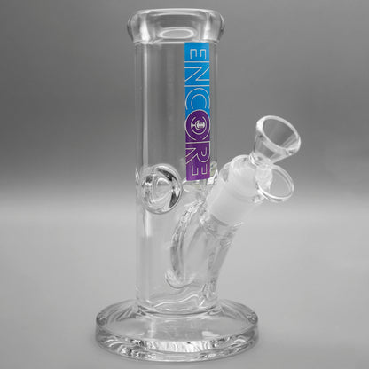 3PACK 8" Encore Collection Heavy Mini Clear Stright Tube Bong