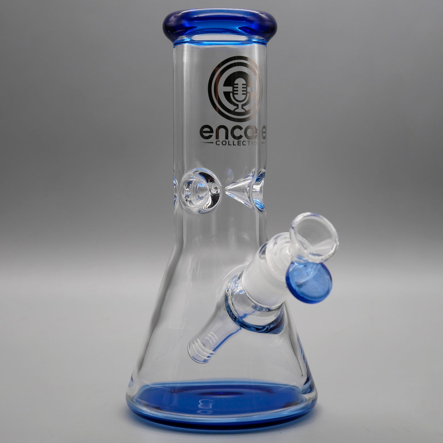 3PACK 8"Encore Collection Beaker Bong w/ Color Base and Mouthpiece