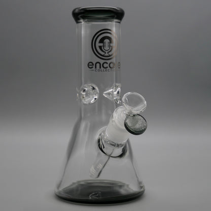 3PACK 8"Encore Collection Beaker Bong w/ Color Base and Mouthpiece