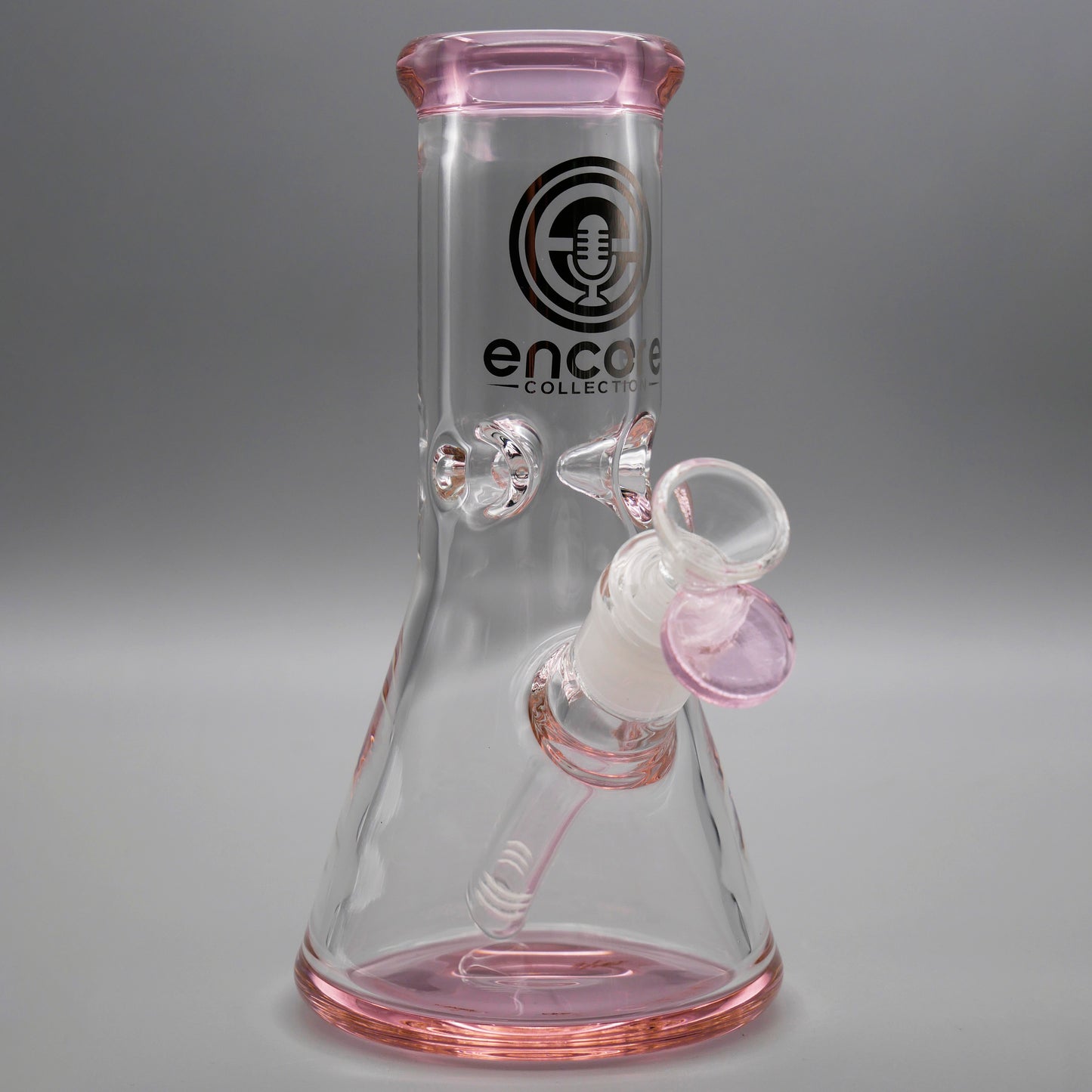 3PACK 8"Encore Collection Beaker Bong w/ Color Base and Mouthpiece