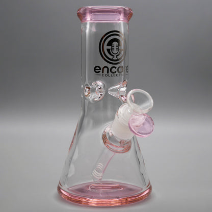 3PACK 8"Encore Collection Beaker Bong w/ Color Base and Mouthpiece