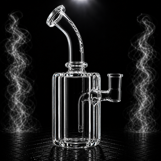 8" Encore Collection X-Large Hex Star Scalloped Tubing Dab Rig Assorted Colors