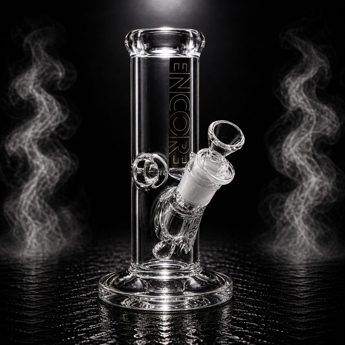 8" Encore Collection Heavy Mini Clear Straight Tube Bong