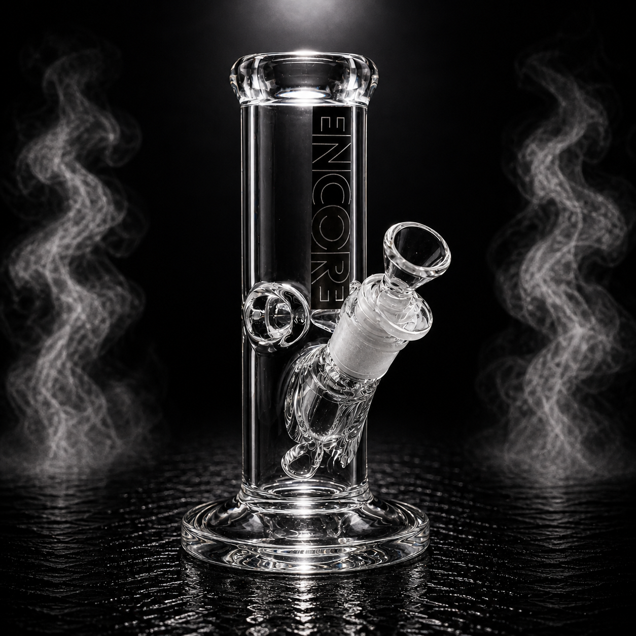 8" Encore Collection Heavy Mini Clear Stright Tube Bong