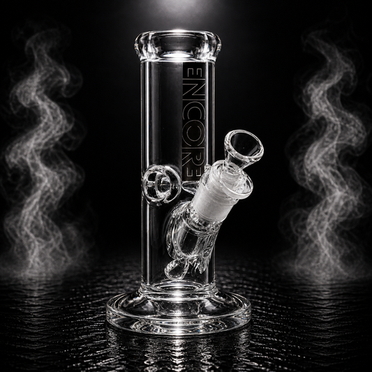 8" Encore Collection Heavy Mini Clear Stright Tube Bong