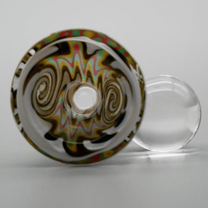 Funnel Marble Full Reversal Color Glass Bowl Slide