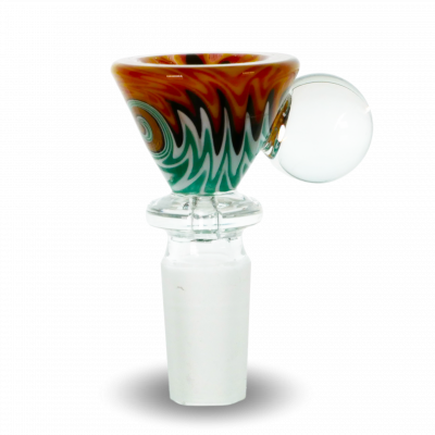 Funnel Marble Full Reversal Color Glass Bowl Slide