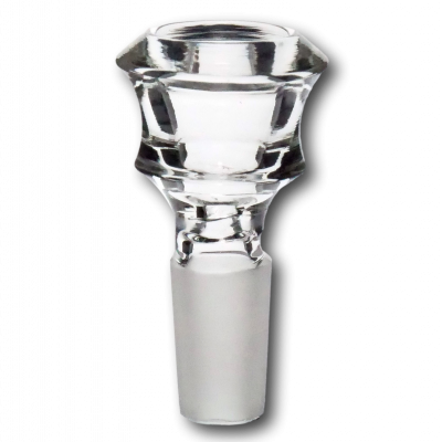 Diamond Edge Cylinder Maria Clear Glass Bowl Slide