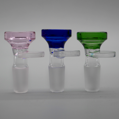 Cone Funnel Paddle Assorted Color Glass Bowl Slide