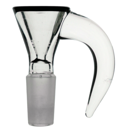 Clear Horn Funnel w/ Color Lip Glass Bowl Slide