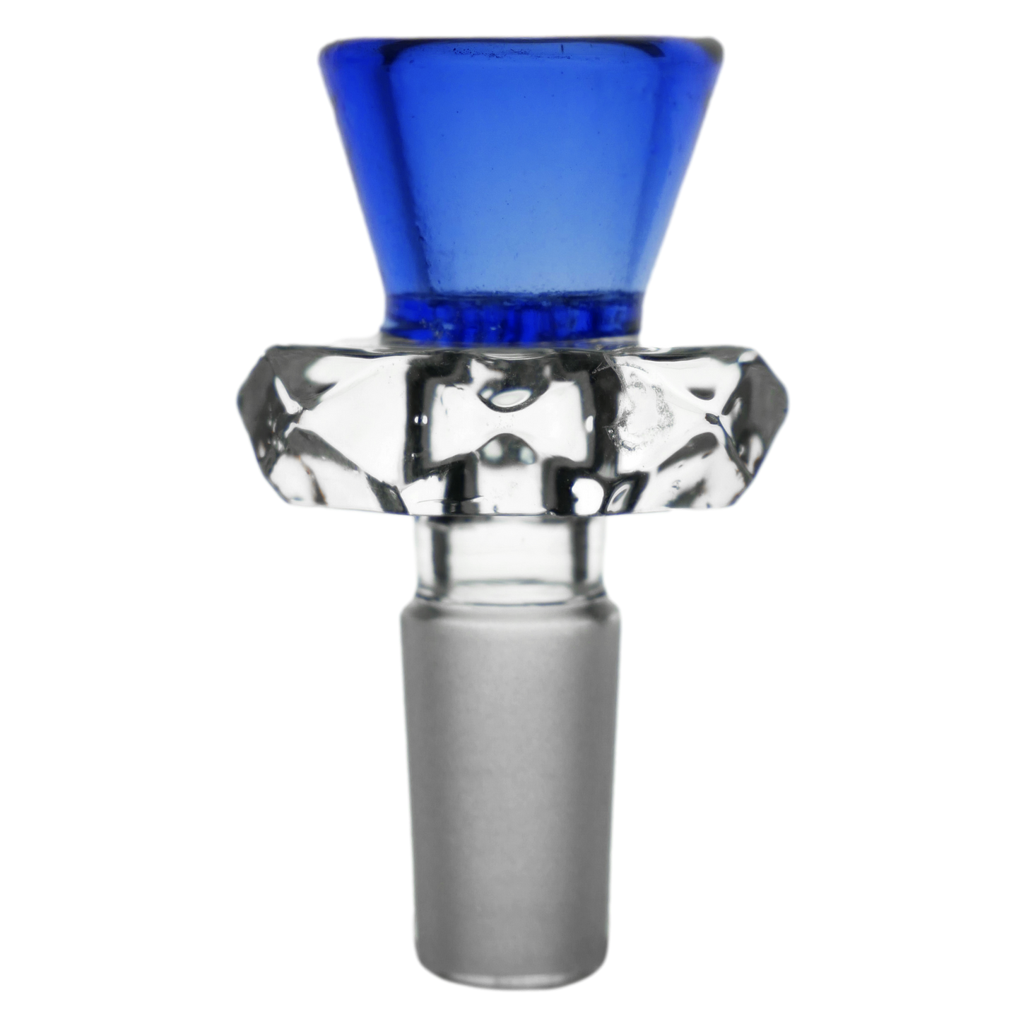 Diamond Cut Maria Handle Color Funnel w/ Honeycomb Screen Glass Bowl Slide
