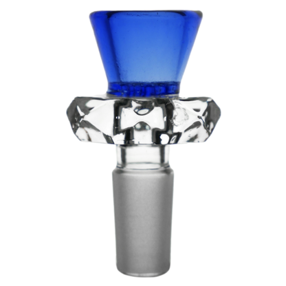 Diamond Cut Maria Handle Color Funnel w/ Honeycomb Screen Glass Bowl Slide