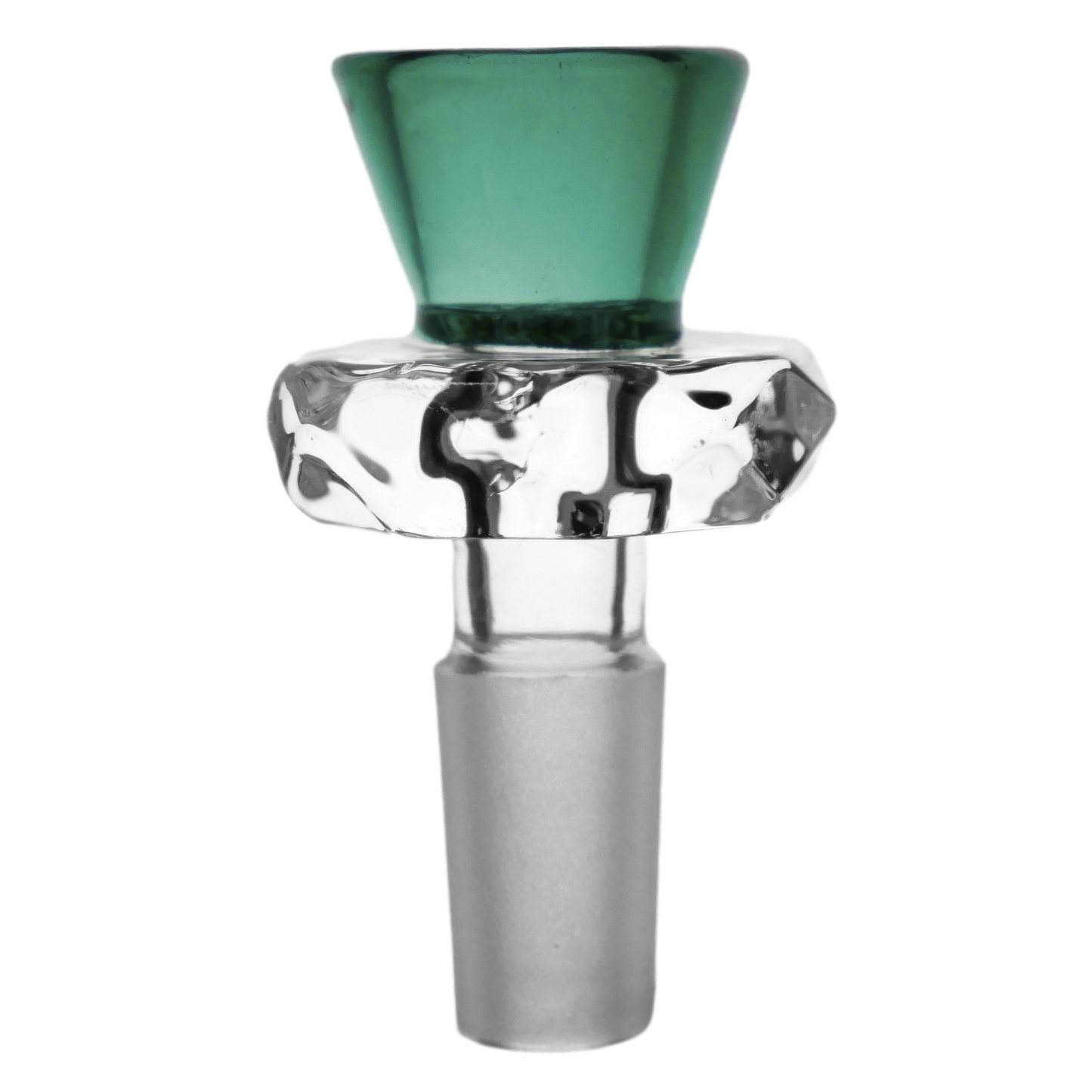 Diamond Cut Maria Handle Color Funnel w/ Honeycomb Screen Glass Bowl Slide