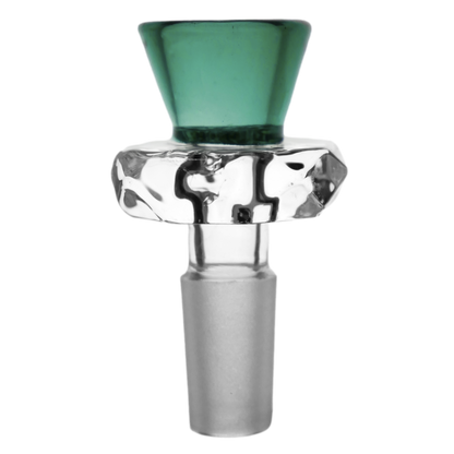 Diamond Cut Maria Handle Color Funnel w/ Honeycomb Screen Glass Bowl Slide