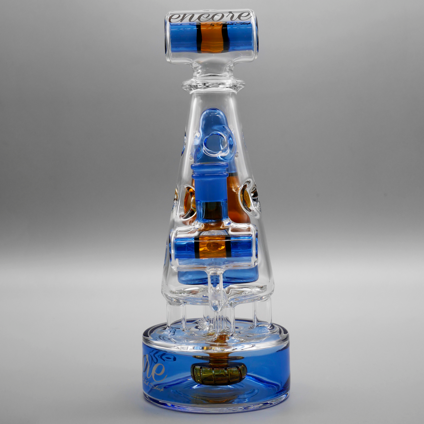 9" Encore Collection Fab Trophy Dab rig w/ 2-tone Accents and Showerhead Perc