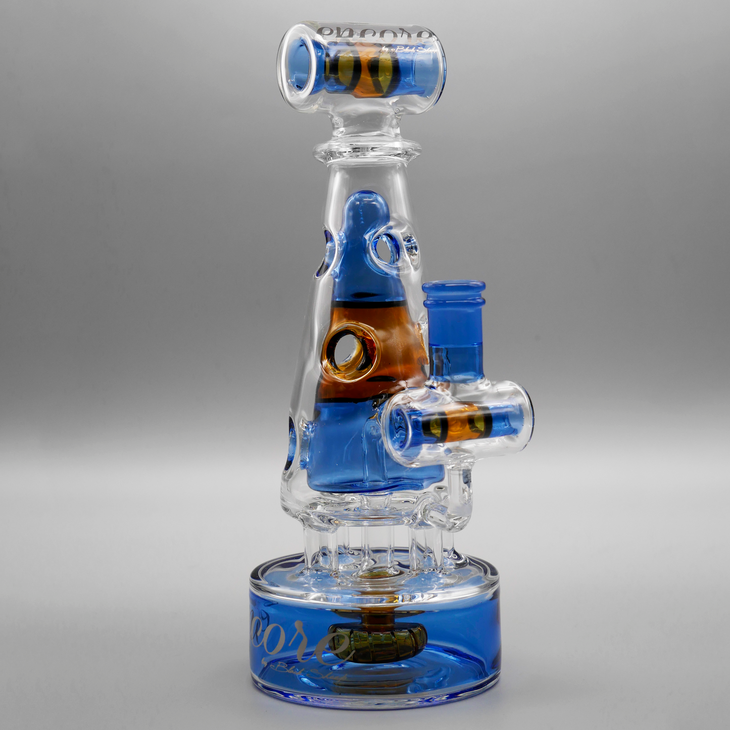 9" Encore Collection Fab Trophy Dab rig w/ 2-tone Accents and Showerhead Perc