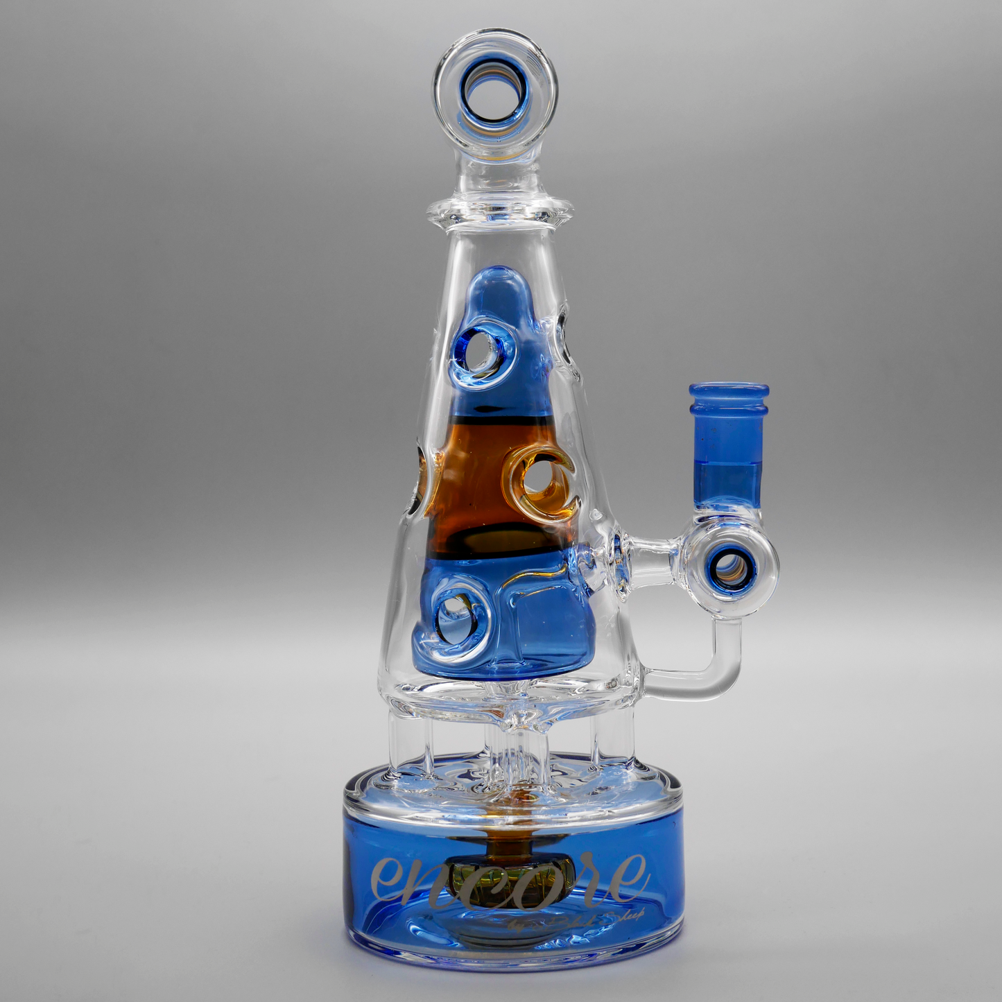 9" Encore Collection Fab Trophy Dab rig w/ 2-tone Accents and Showerhead Perc