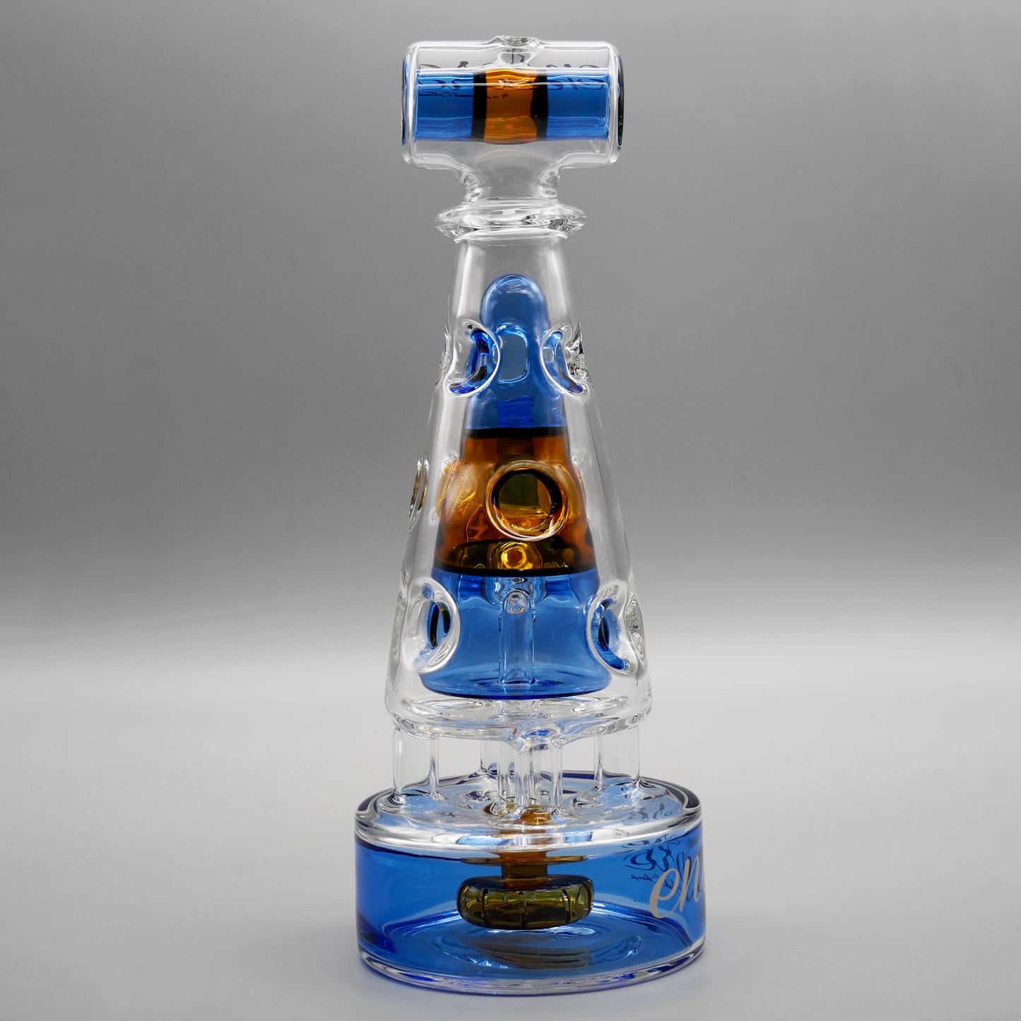 9" Encore Collection Fab Trophy Dab rig w/ 2-tone Accents and Showerhead Perc