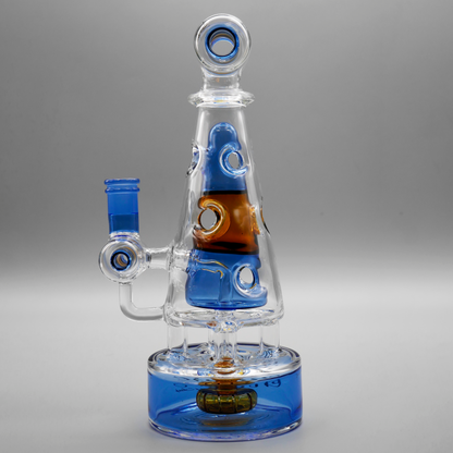 9" Encore Collection Fab Trophy Dab rig w/ 2-tone Accents and Showerhead Perc