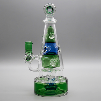 9" Encore Collection Fab Trophy Dab rig w/ 2-tone Accents and Showerhead Perc