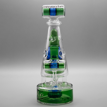 9" Encore Collection Fab Trophy Dab rig w/ 2-tone Accents and Showerhead Perc