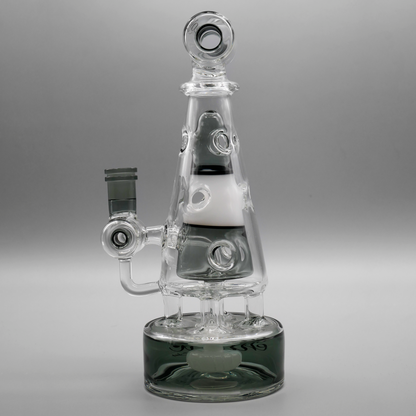 9" Encore Collection Fab Trophy Dab rig w/ 2-tone Accents and Showerhead Perc
