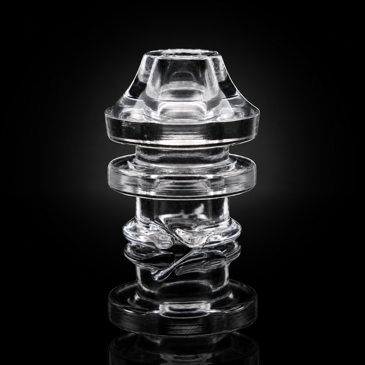 1.5" Clear Dry Top Glass Mouthpiece | Compatible with Puffco Pivot