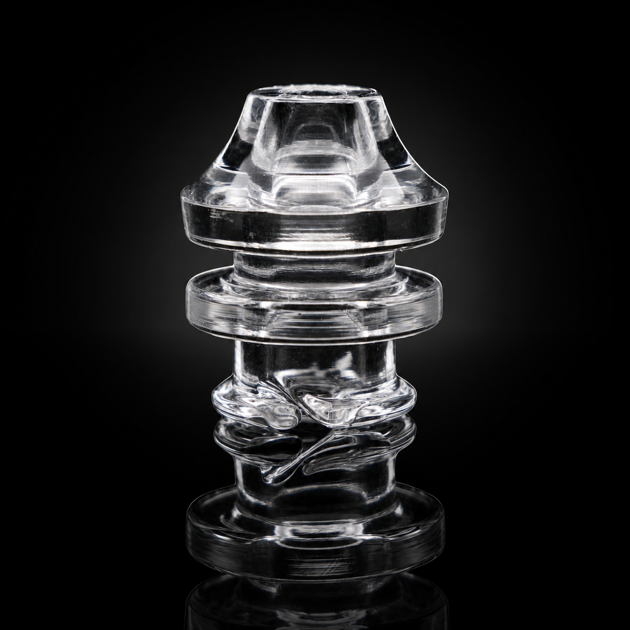 1.5" Clear Dry Top Glass Mouthpiece | Compatible with Puffco Pivot