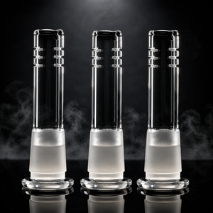 3PACK Low Profile 14mm/18mm Replacement Glass Bong Slitted Diffuser Downstem